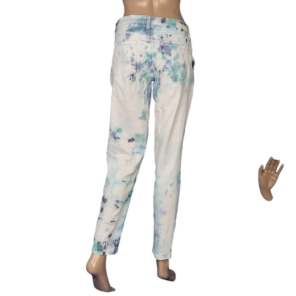 JAG Jeans Tie Dye Custom Western Glove Works Skinny High Rise Size 4 - Picture 3 of 5